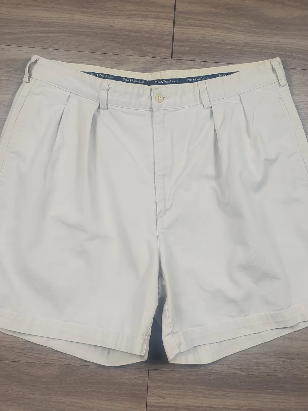 Vintage 90s Polo Ralph Lauren Polo Chino Shorts Men’s 36 Cream Made USA